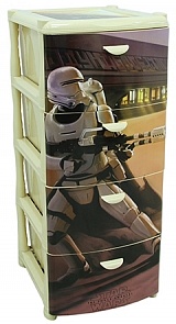 Комод Звездные войны, 4 секции, бежевый (Idea, М 2805-З)